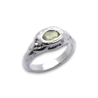 bague péridot argent