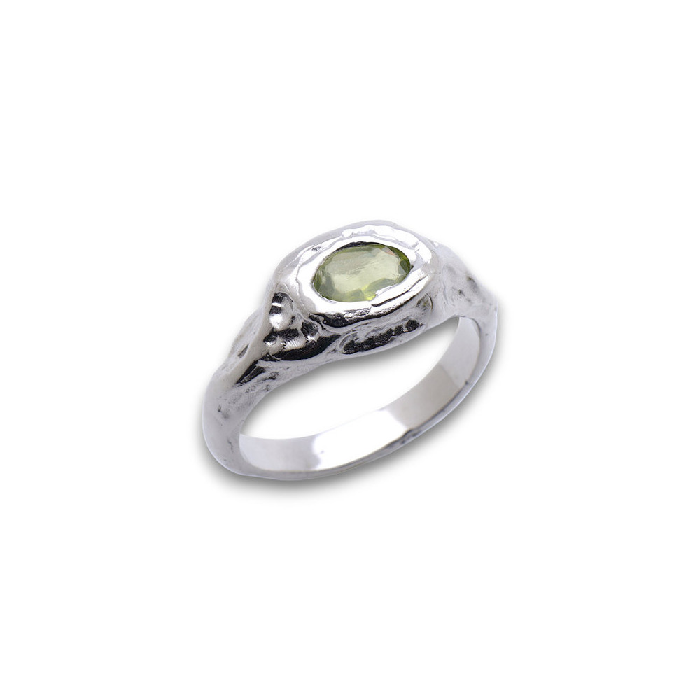 bague péridot argent