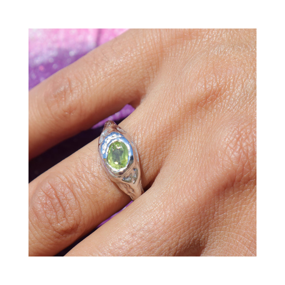 peridot bague femme