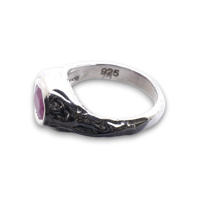bague argent rubis indien