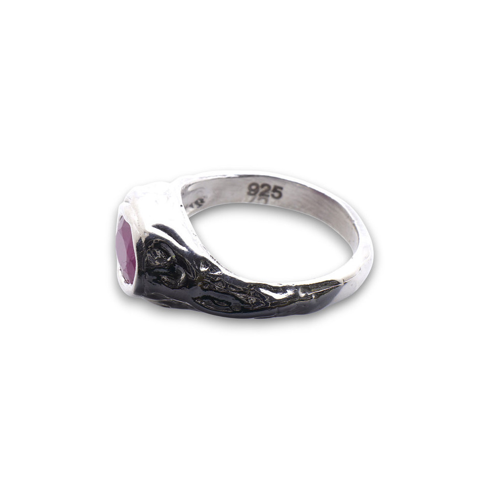 bague argent rubis indien