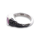 bague argent rubis indien