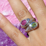 bague argent rubis femme