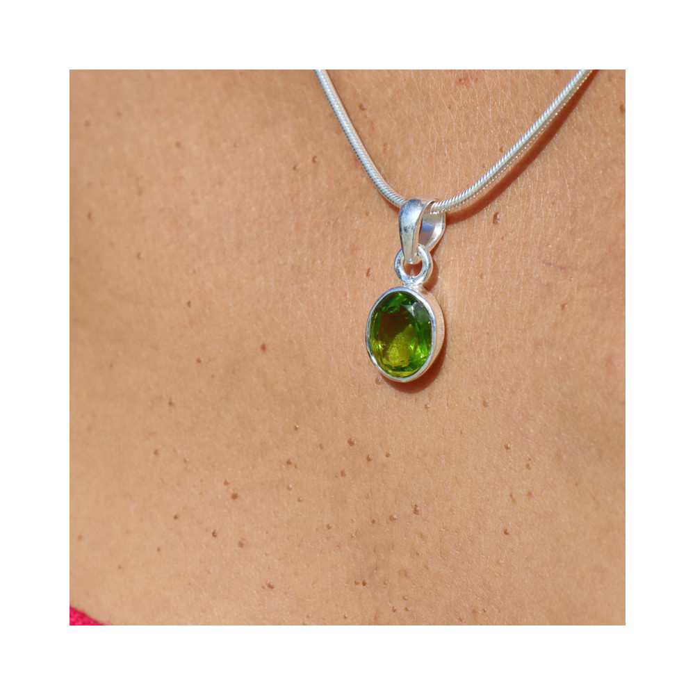 pendentif péridot femme