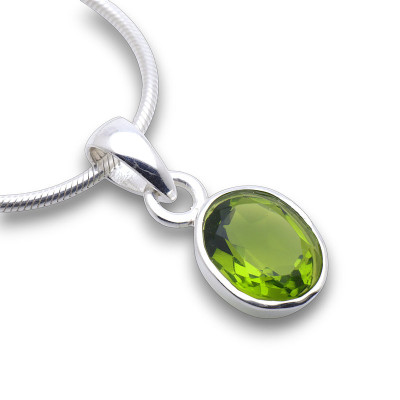 pendentif péridot argent
