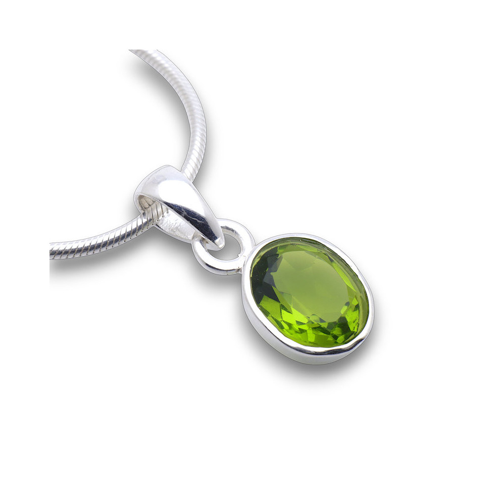 pendentif péridot argent