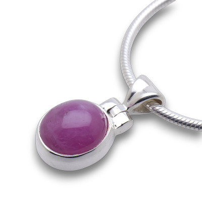 pendentif rubis indien argent