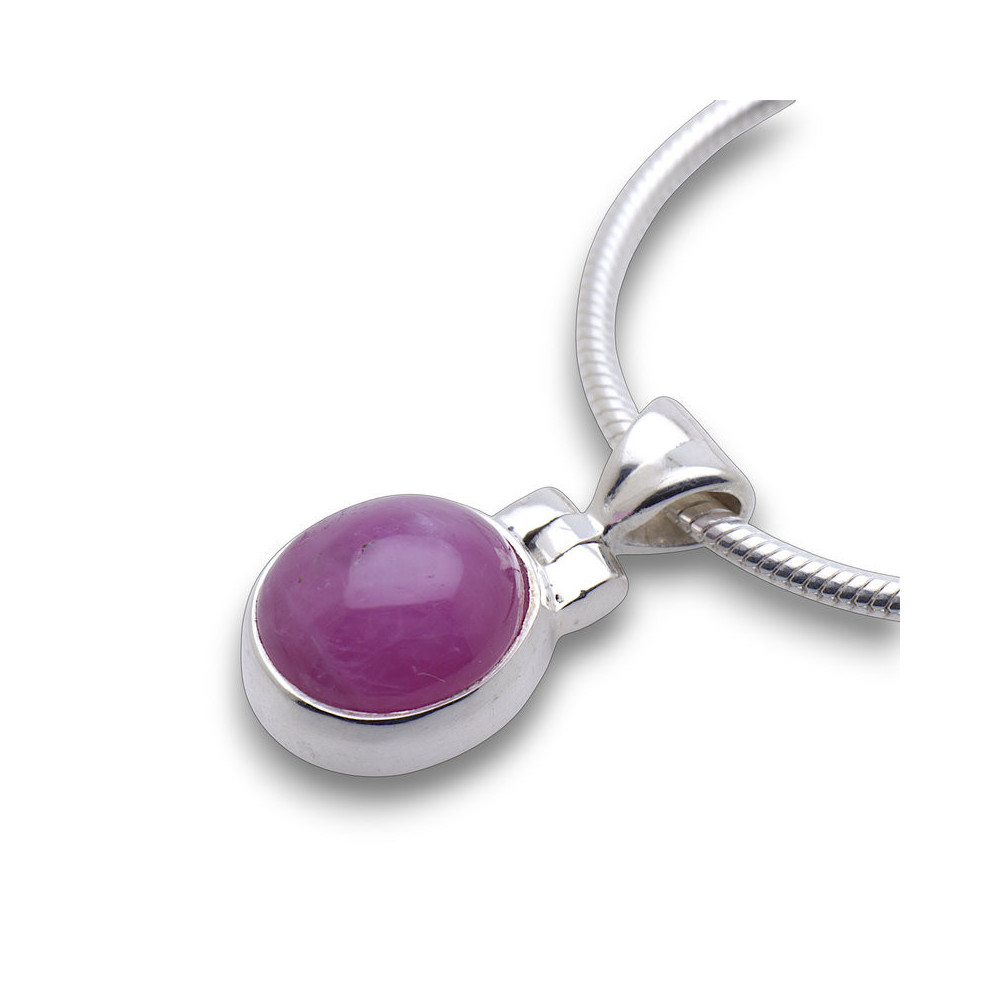 pendentif rubis indien argent