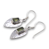 boucle d oreille péridot argent