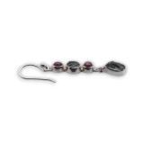 Boucles d'oreilles en argent 925 et moldavite
