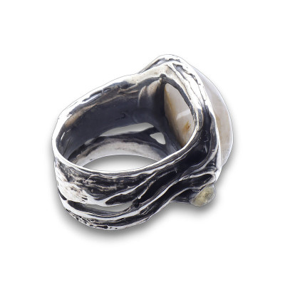 bague argent tortue
