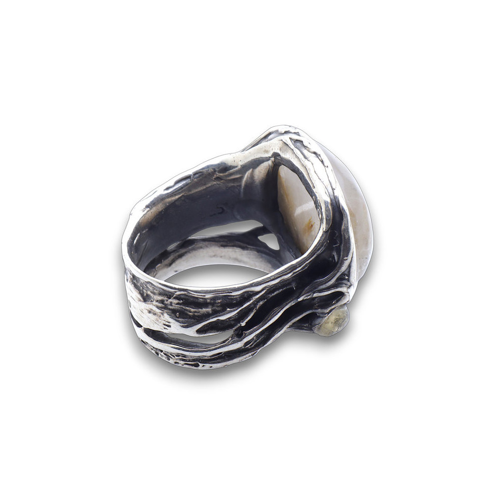 bague argent tortue