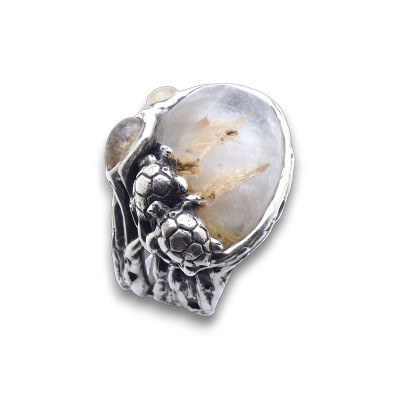 bague tortue en argent 925