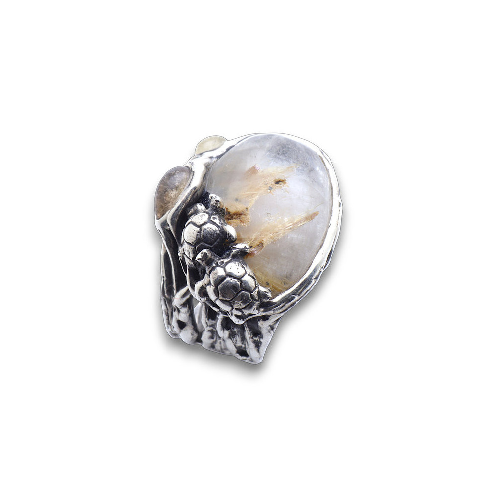 bague tortue en argent 925