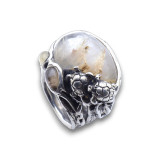 bague argent quartz rutile