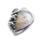 bague argent tortue quartz rutile