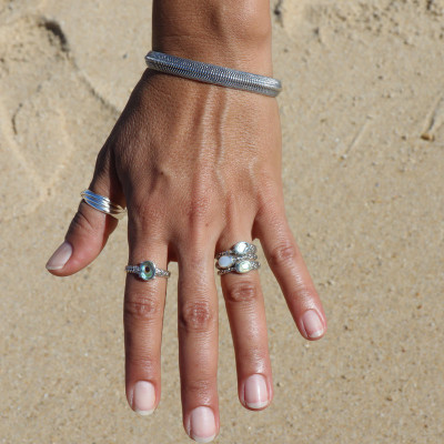 jonc argent femme