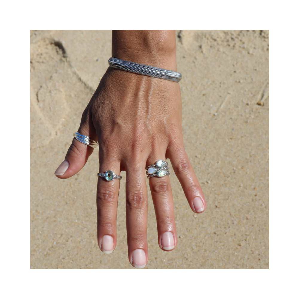 jonc argent femme