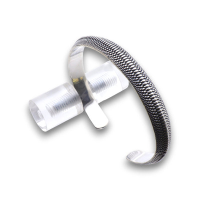 jonc argent massif femme