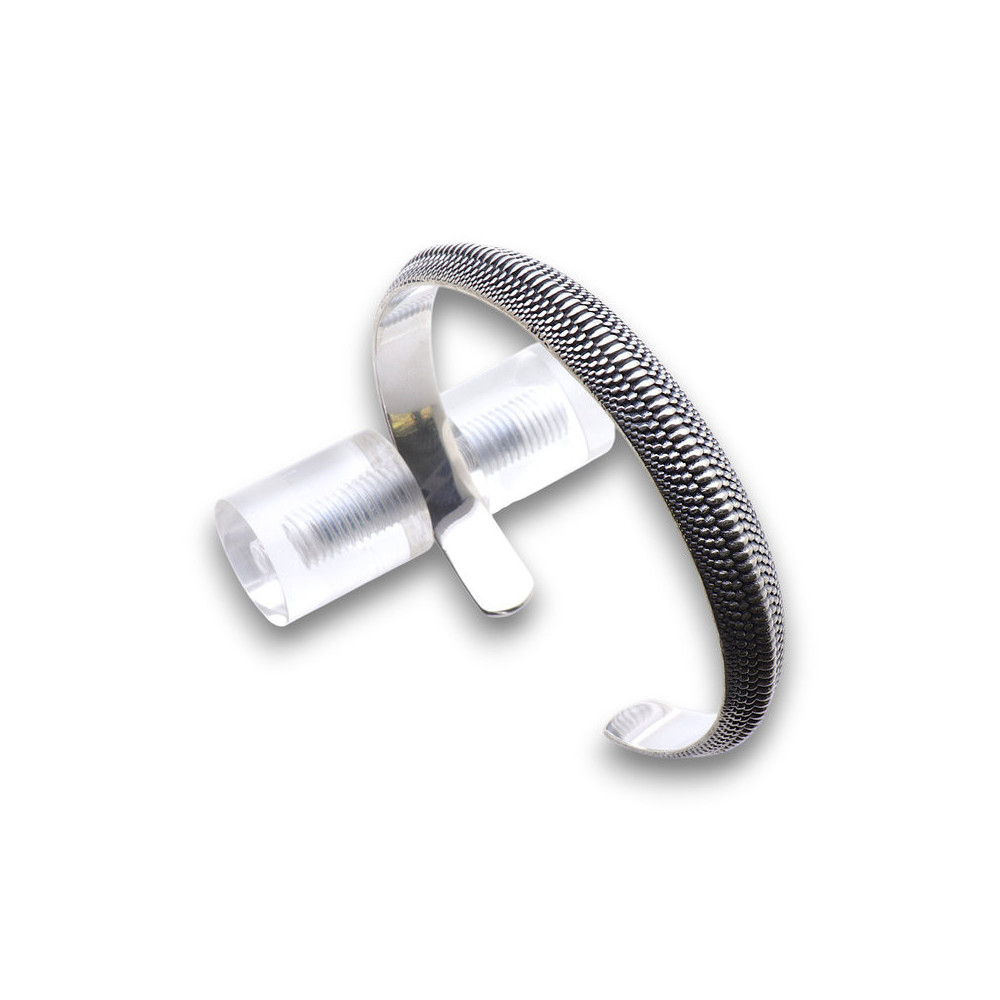 jonc argent massif femme