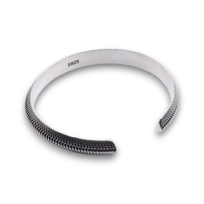 jonc argent massif femme