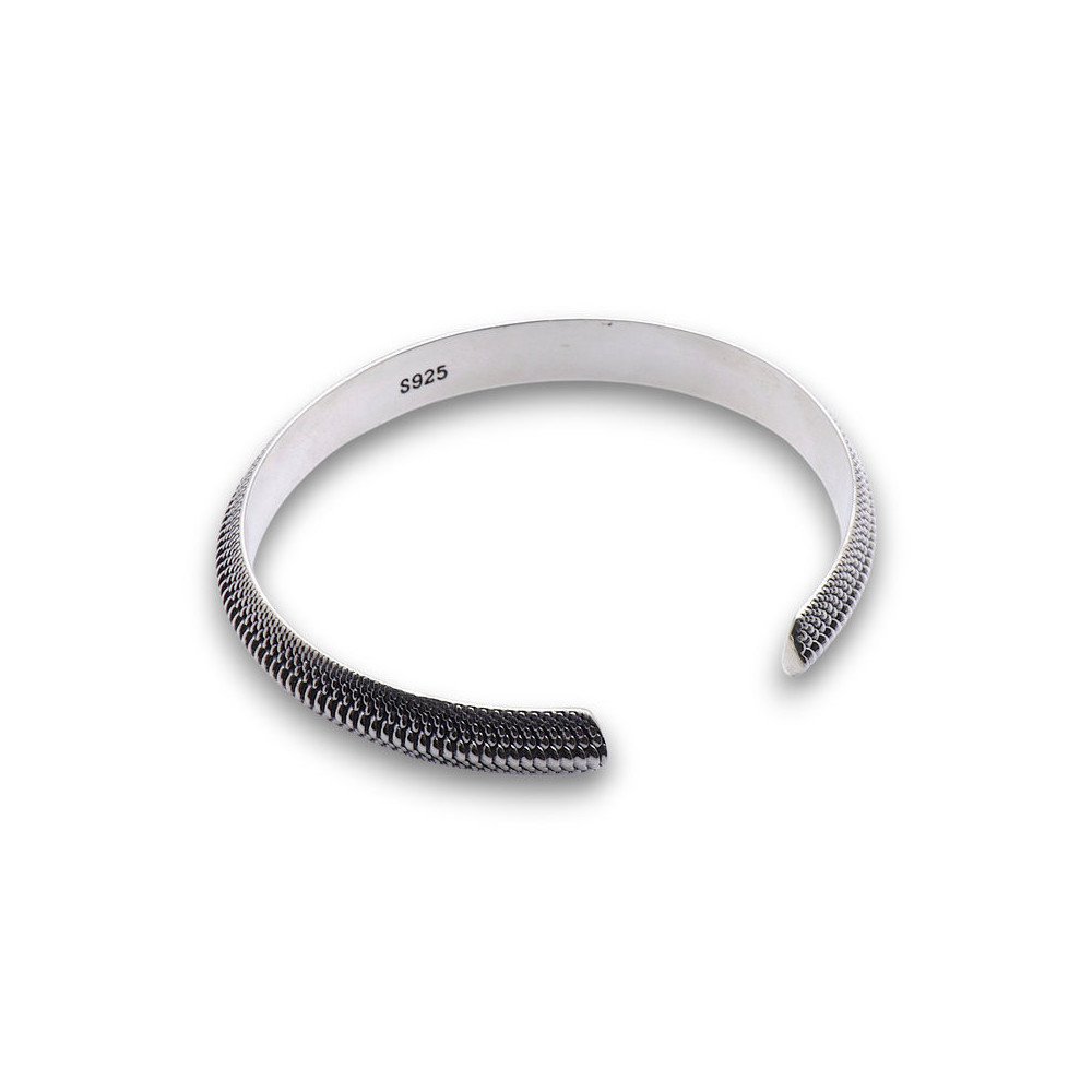 jonc argent massif femme