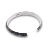 jonc argent massif femme