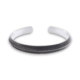 jonc argent massif homme