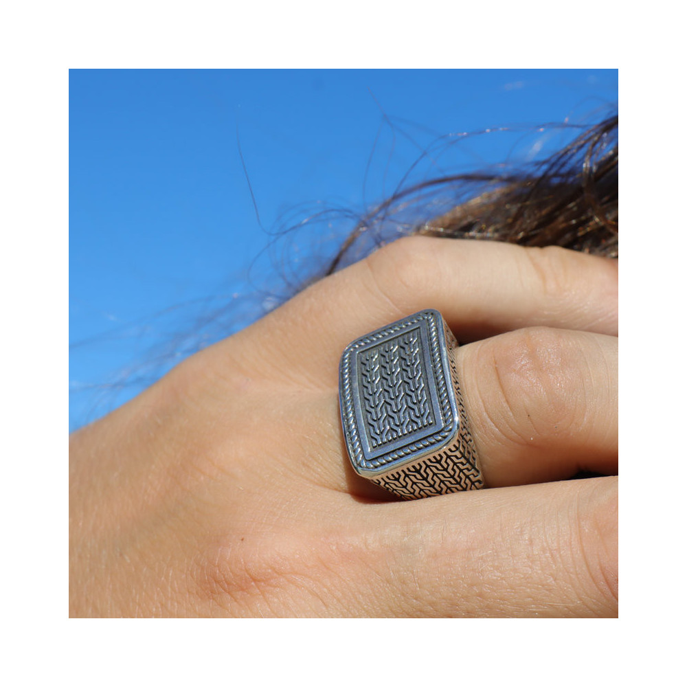 bague argent femme