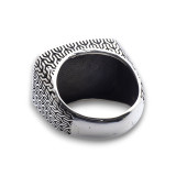 bague argent rectangle