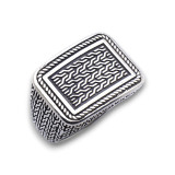 bague argent rectangulaire