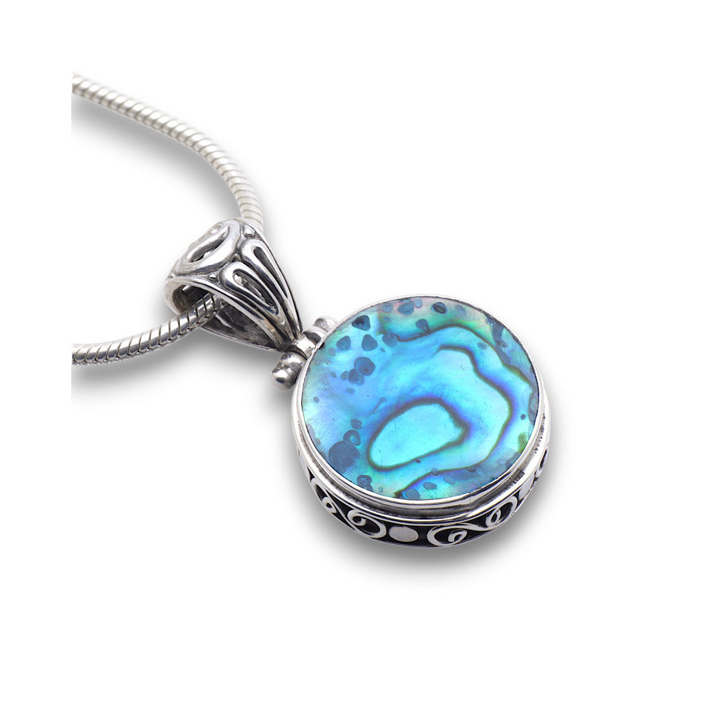 pendentif abalone argent femme