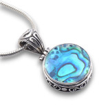 pendentif abalone argent femme