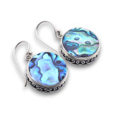 boucles d oreilles argent et abalone