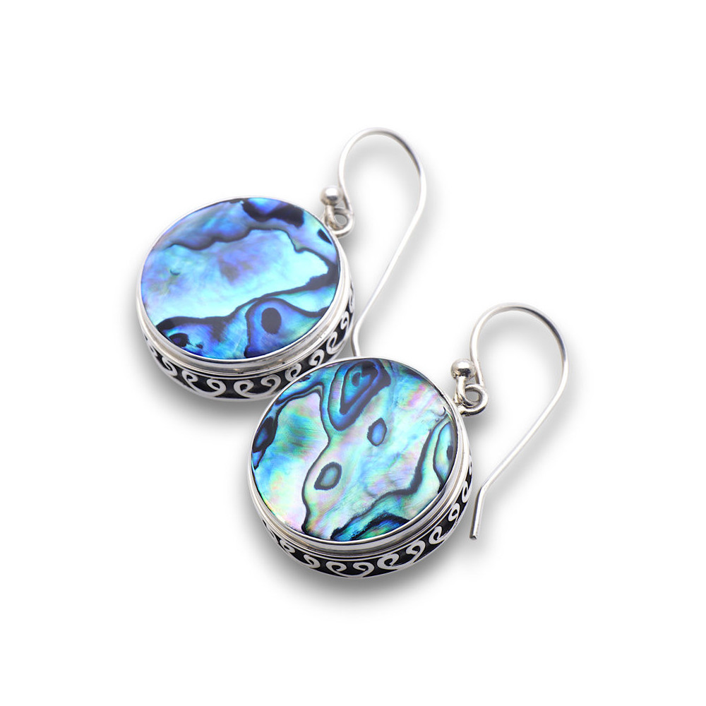 abalone boucles d oreilles