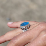 bague argent abalone