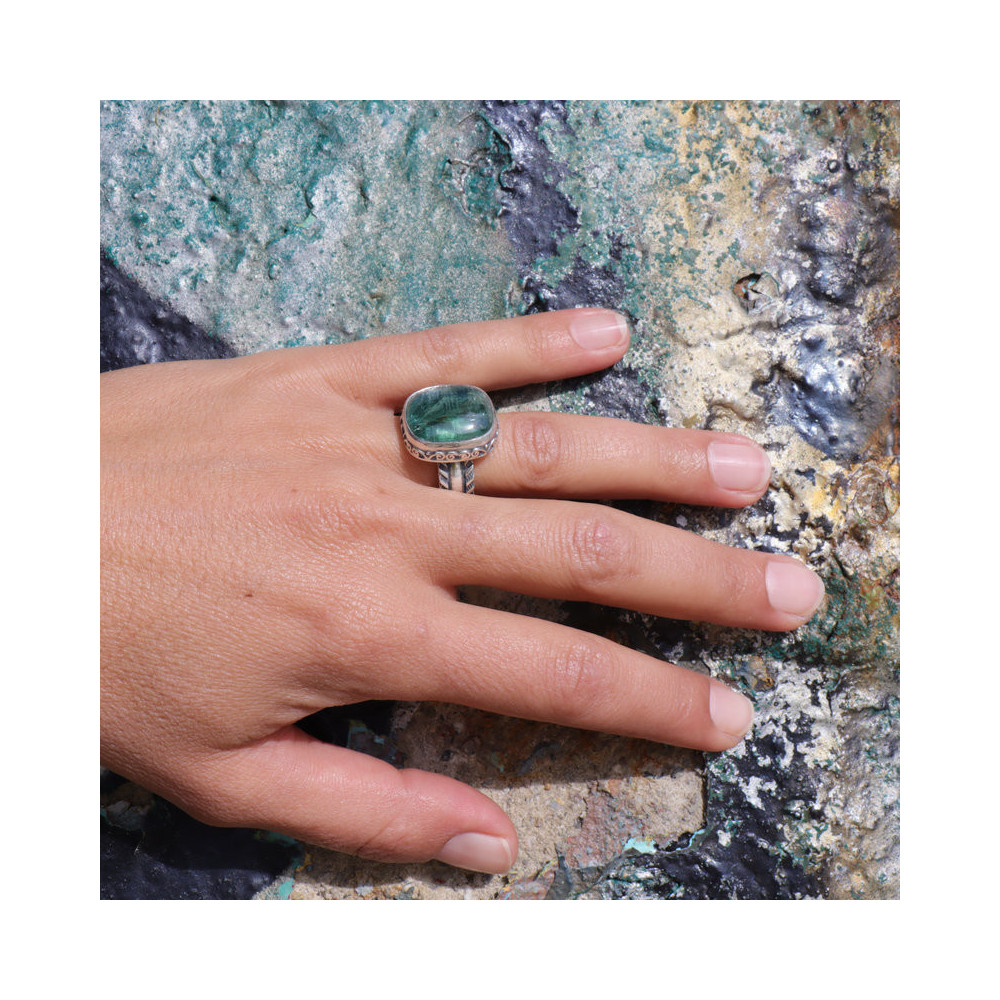 bague argent cyanite