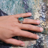 bague argent cyanite
