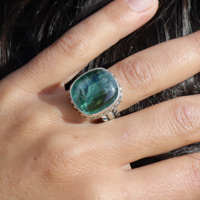 bague cyanite verte