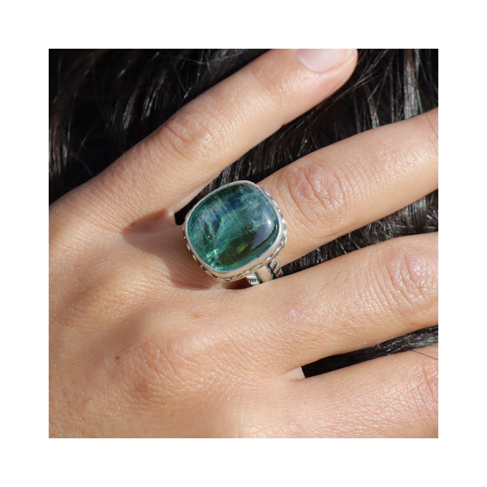 bague cyanite verte