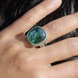 bague cyanite verte