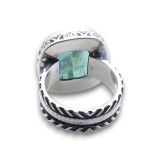 cyanite verte bague argent