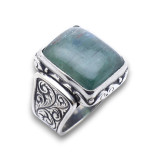 bague cyanite verte argent femme