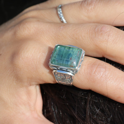 cyanite verte bijoux
