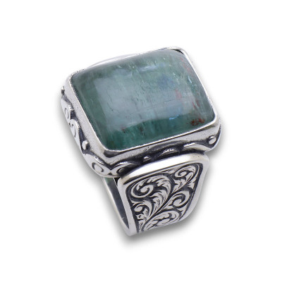 bague argent cyanite