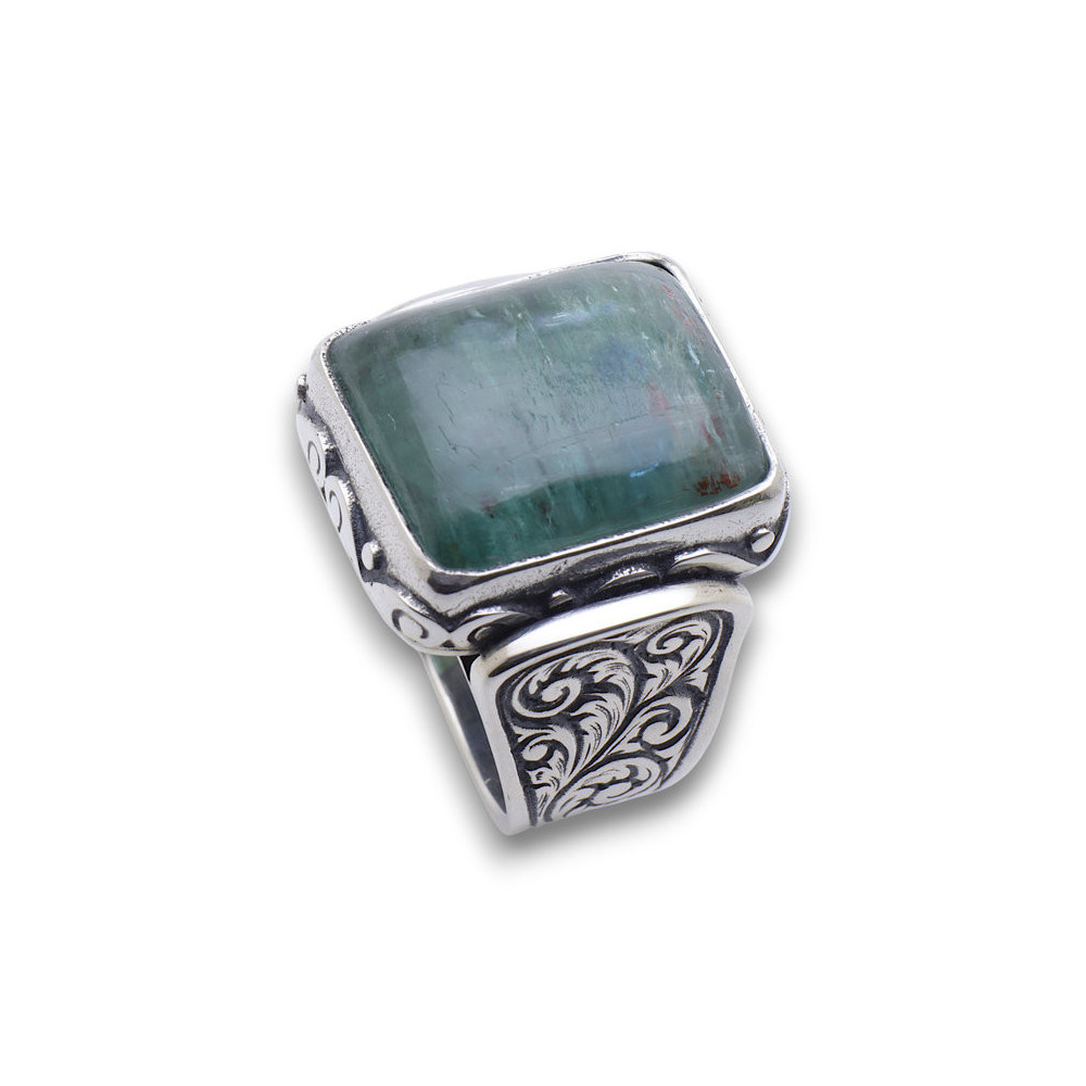 bague argent cyanite