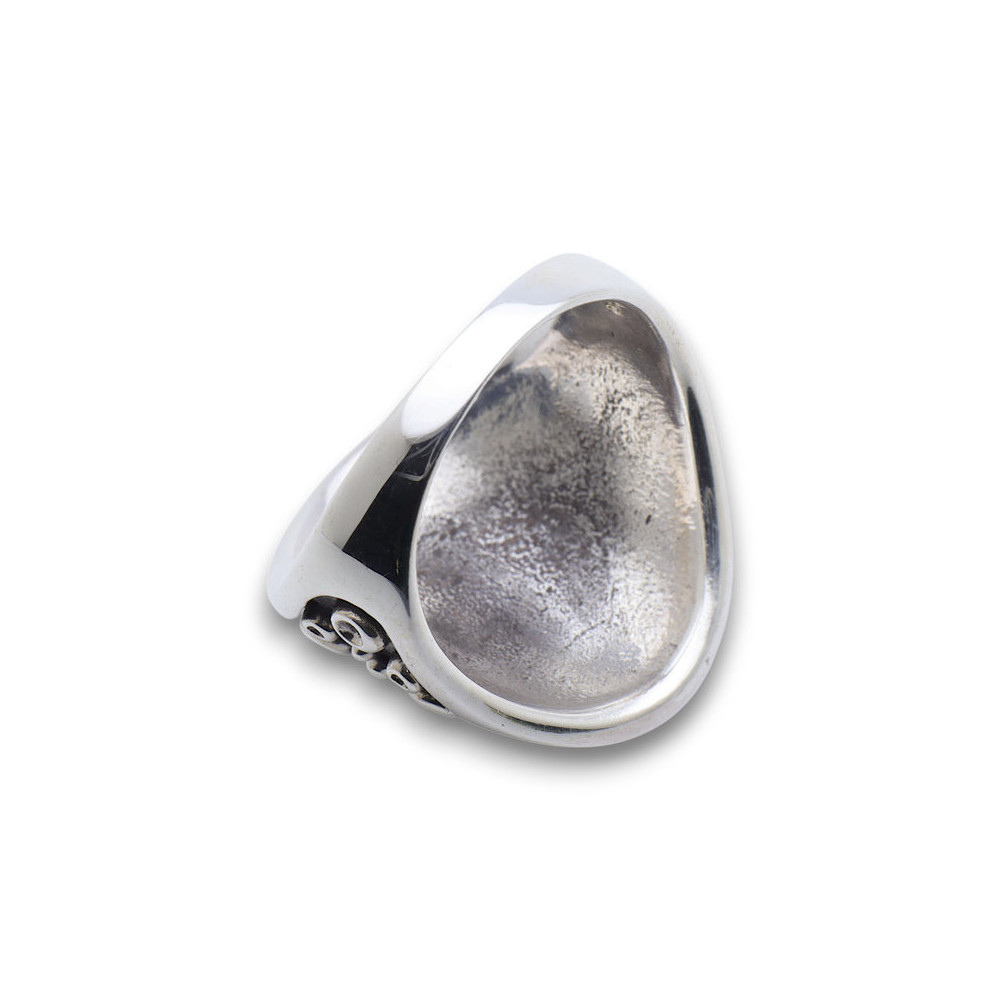 bague argent ventouse homme