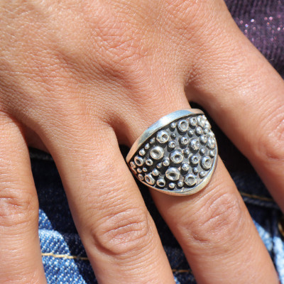 bague argent ventouses pieuvre