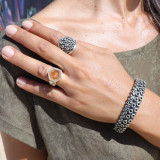 bague argent pieuvre ventouse