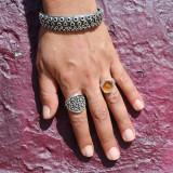 bague argent poulpe ventouse